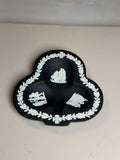Wedgwood Black & White Jasperware Trefoil Mythological Dish