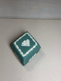 Wedgwood Deep Green Jasperware Diamond Trinket Box