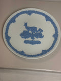 Wedgwood Cream & Blue Jasperware Deer Woodland Plate