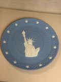 Wedgwood Slate Blue Jasperware Statue of Liberty Centennial Plate