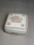 Wedgwood Cream & Rose Relief Square Trinket Box