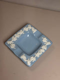Wedgwood Pale Blue & Cream Grapevine Square Ashtray