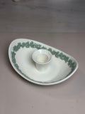 Wedgwood White & Green Ivy Oval Candleholder Dish