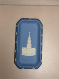 Wedgwood Blue Jasperware Independence Hall Rectangular Tray