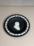 Wedgwood Black & White Jasperware Portrait Laurel Dish