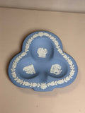 Wedgwood Blue Jasperware Trefoil Figural Pin Dish
