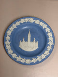 Wedgwood Blue Jasperware Canadian Parliament Buildings Maple Leaf Dish