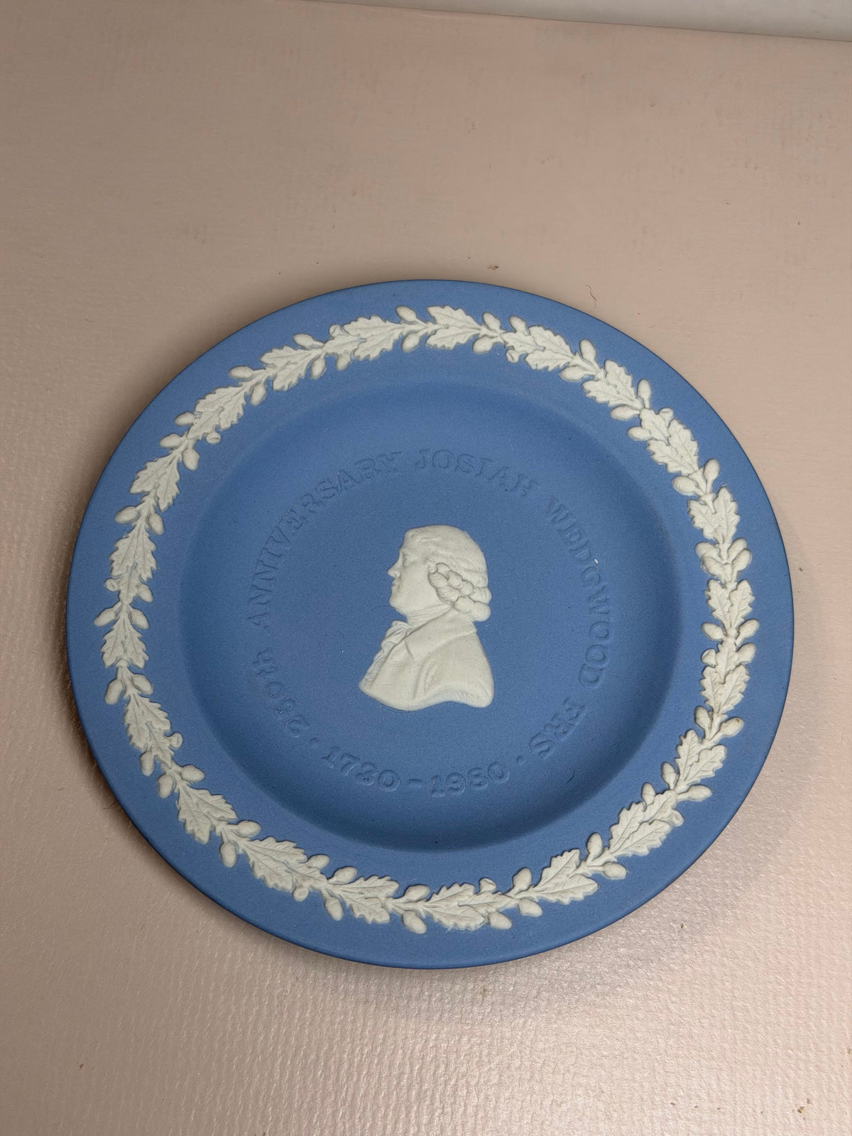 Wedgwood Blue Jasperware Josiah Wedgwood 250th Anniversary Dish