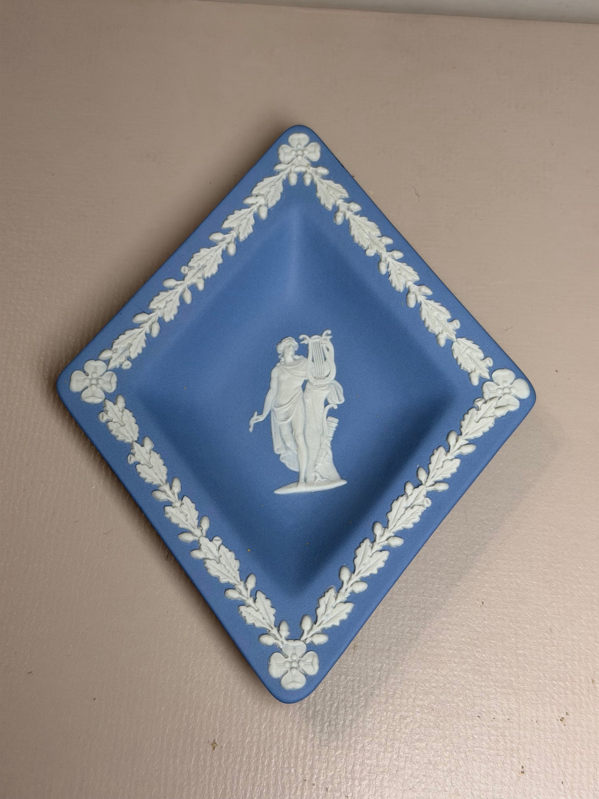 Wedgwood Blue Jasperware Diamond Classical Figures Dish