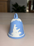 Wedgwood Blue Jasperware Seated Figure Bell