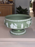 Wedgwood Sage Green Jasperware Classical Pedestal Bowl
