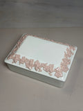 Wedgwood Cream & Lilac Relief Rectangular Trinket Box