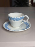 Wedgwood Cream & Blue Grapevine Teacup & Saucer