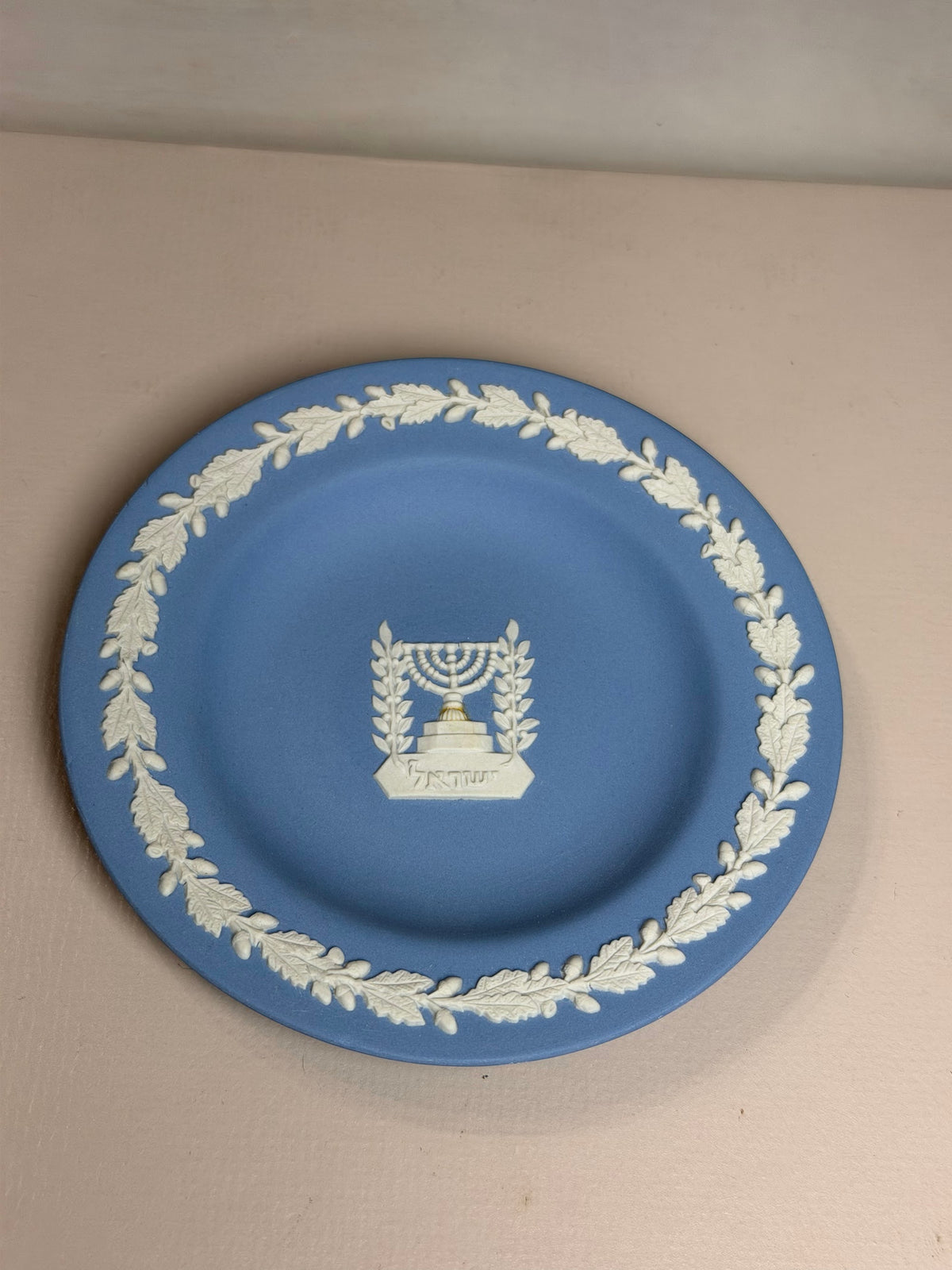 Wedgwood Blue Jasperware Menorah Decorative Dish