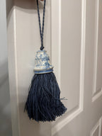 Tassel, Tea Set and Palm Leaves shelf