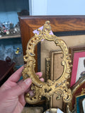French antique brass frame