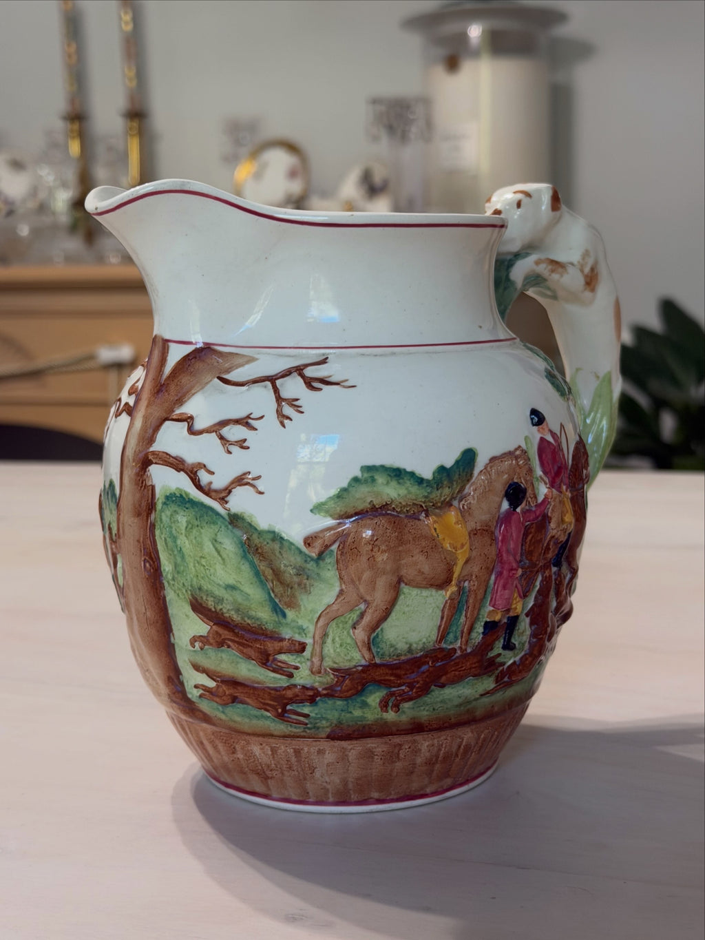 Wedgwood hound handle pitcher