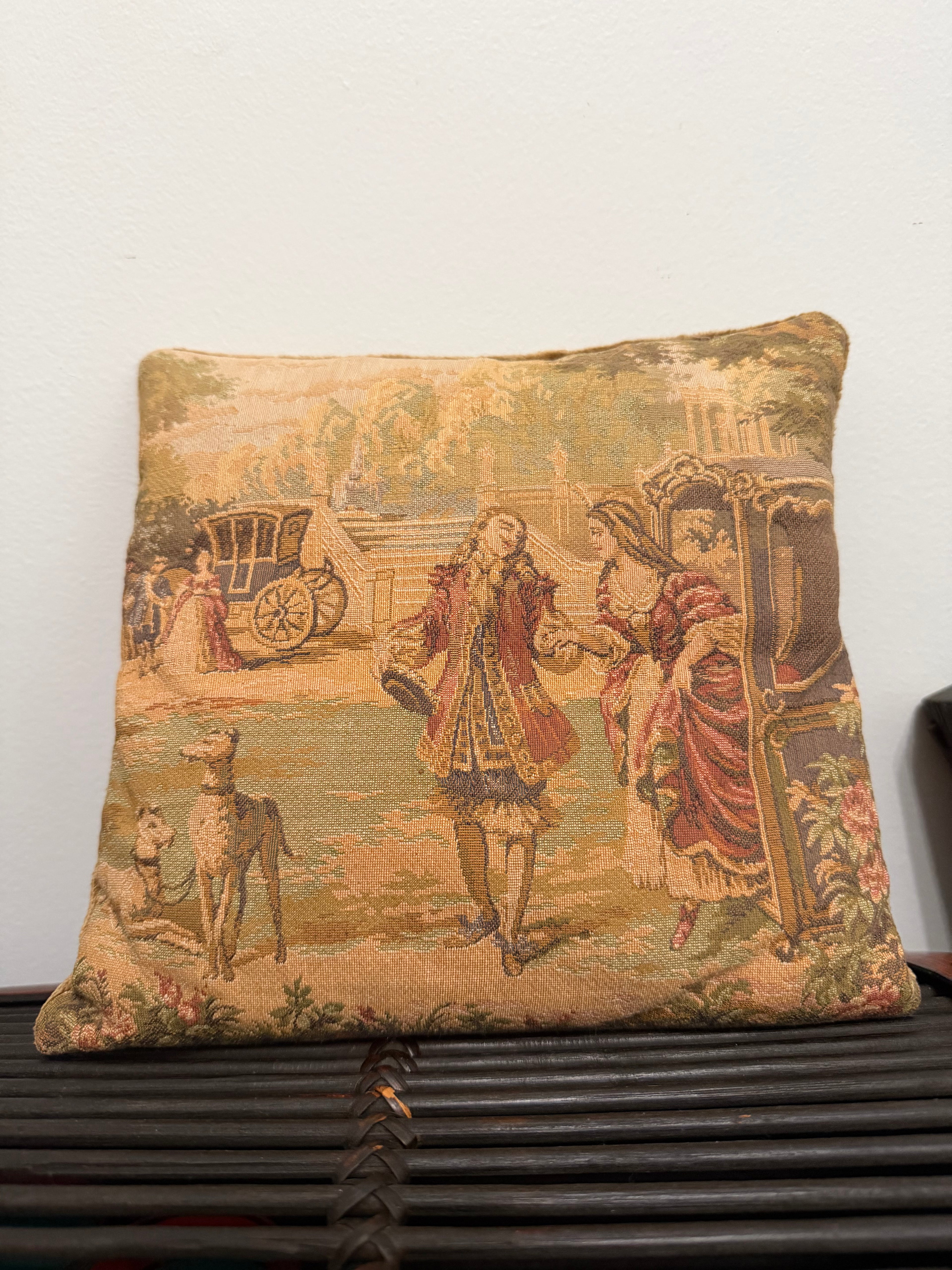 French Courting Tapestry Pillows