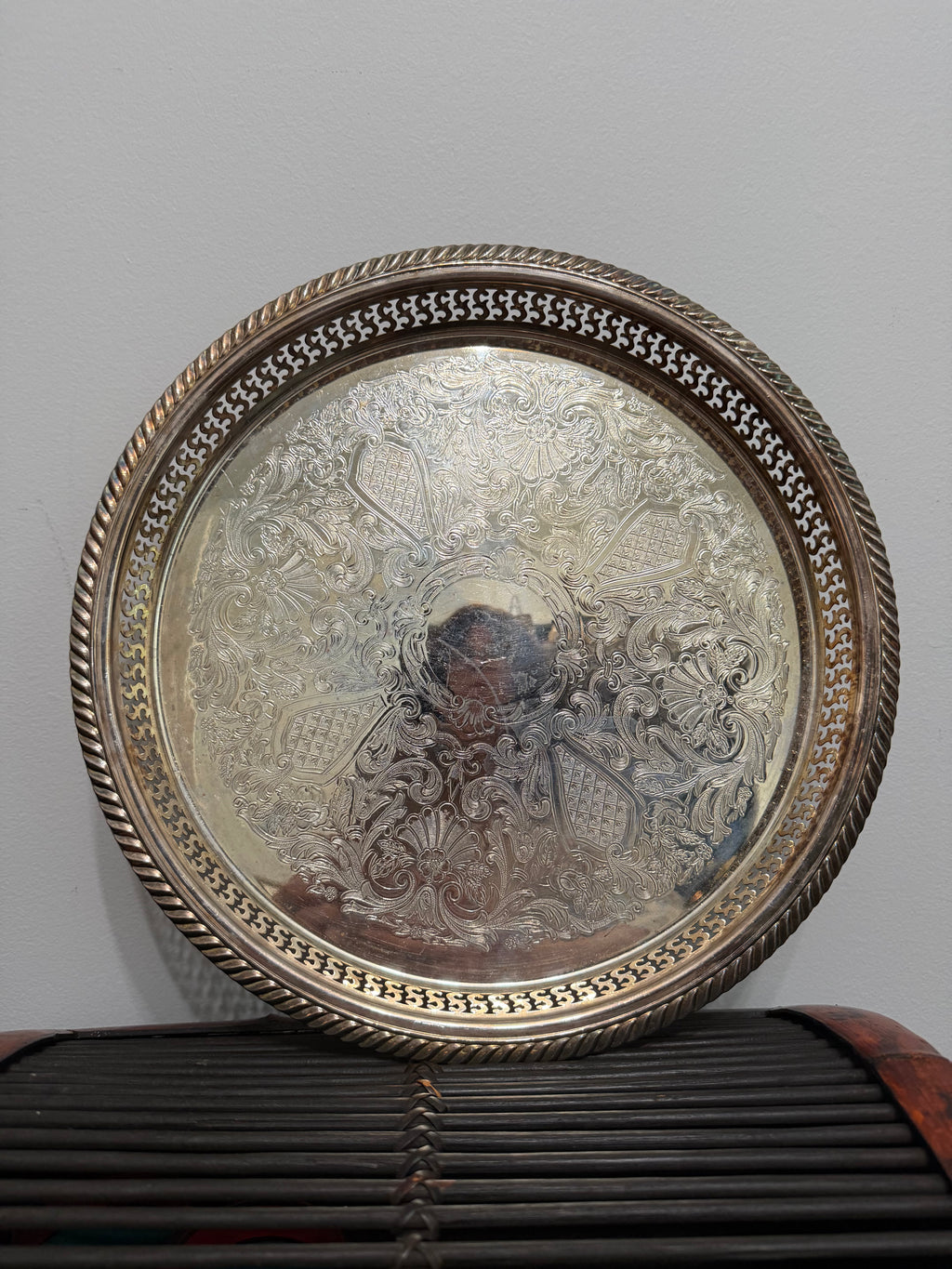 Silverplate W.M. Rogers Footed Tray