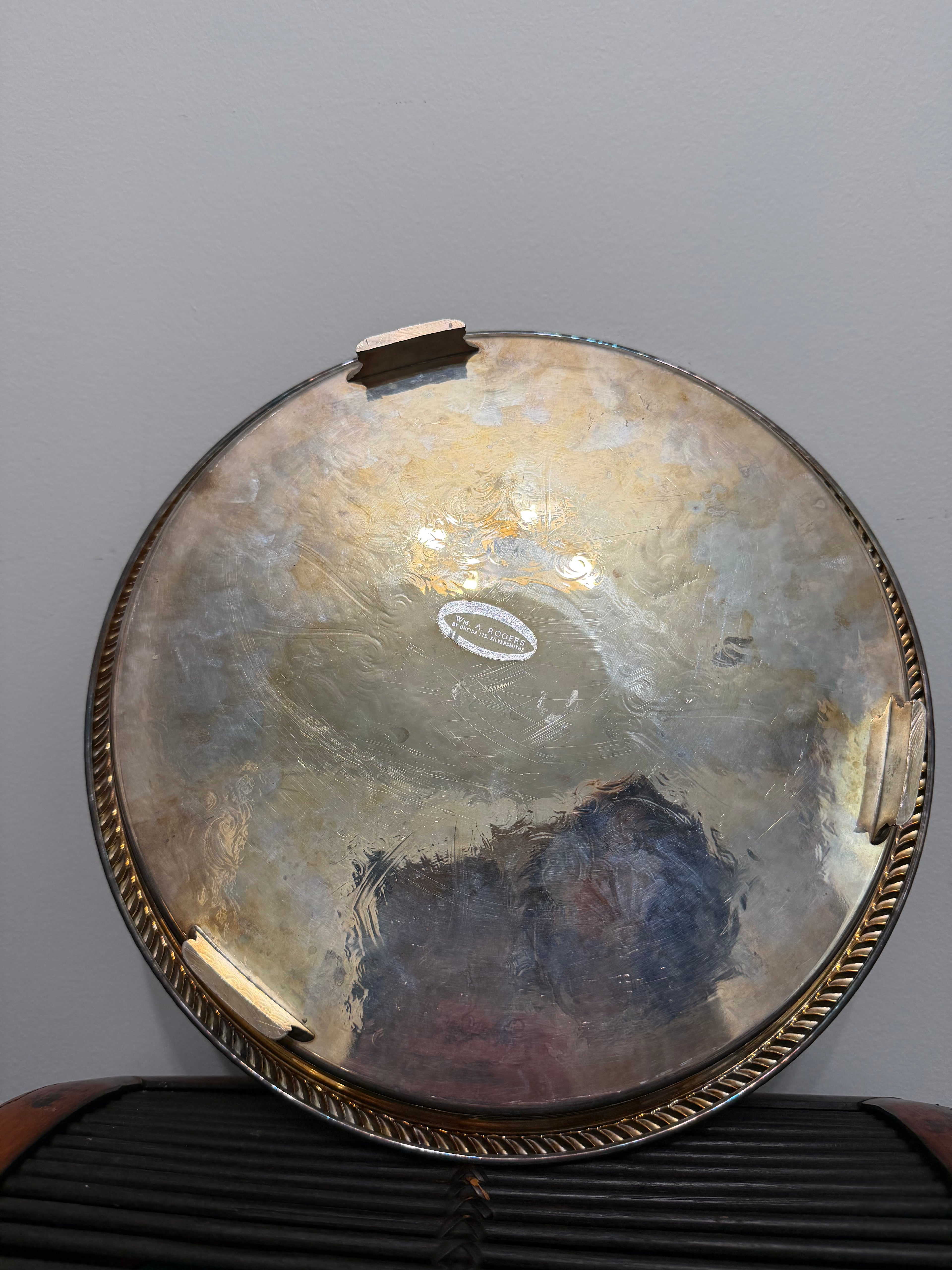 Silverplate W.M. Rogers Footed Tray